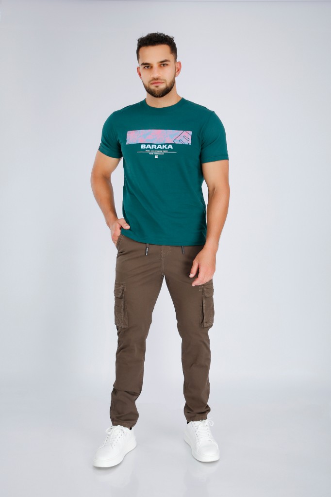Jogger Cargo Bota Recta Marrón