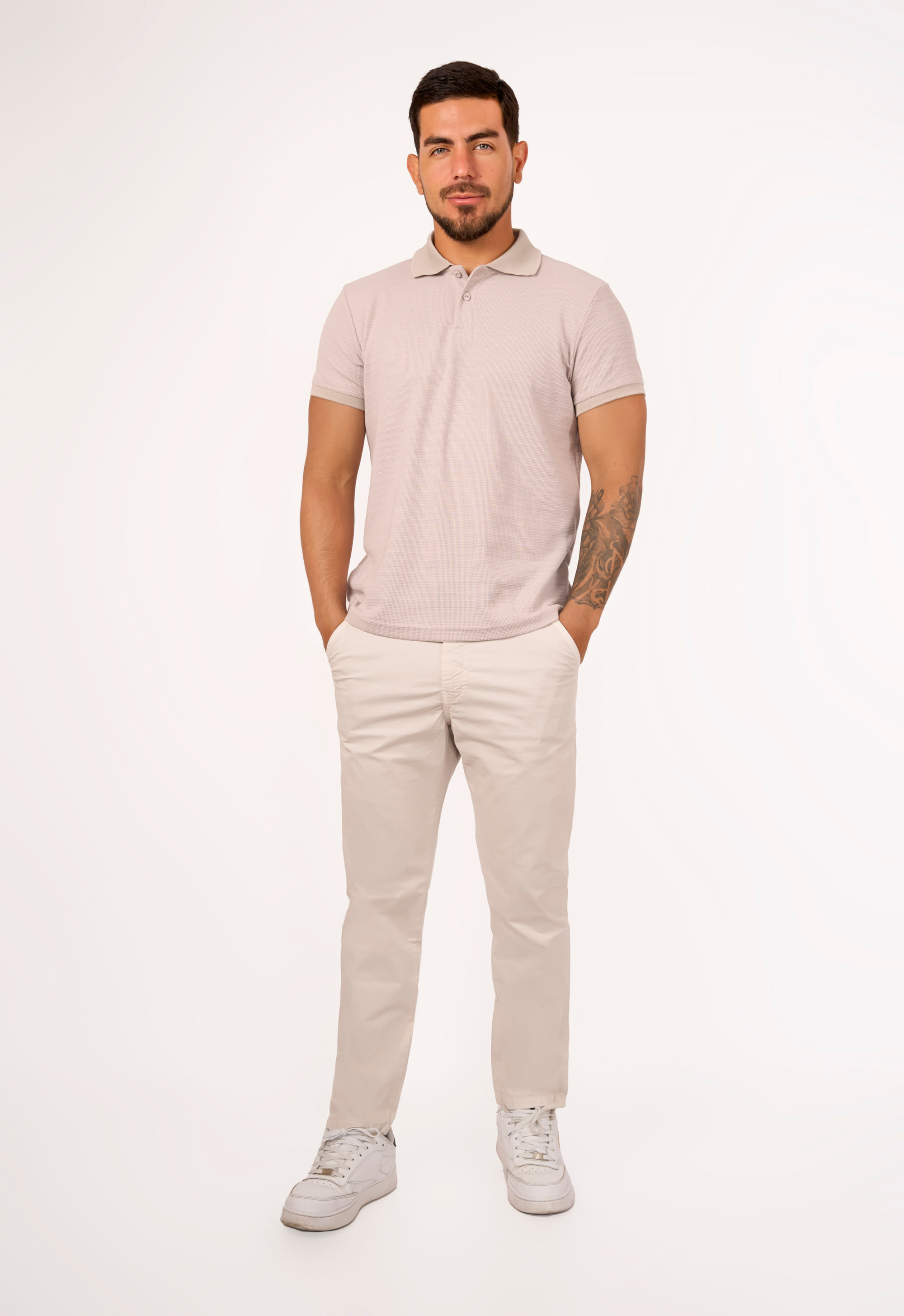 Pantalón Drill Moda Hueso