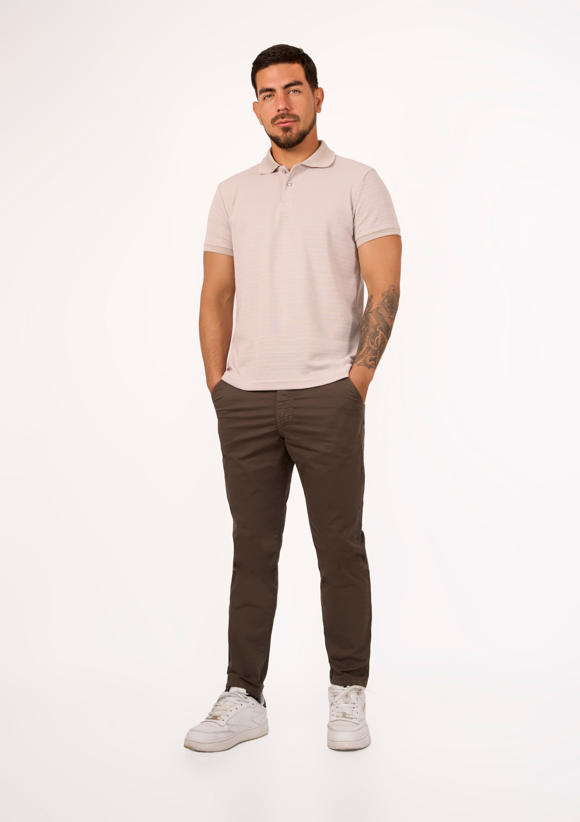 Pantalón Drill Moda Marrón
