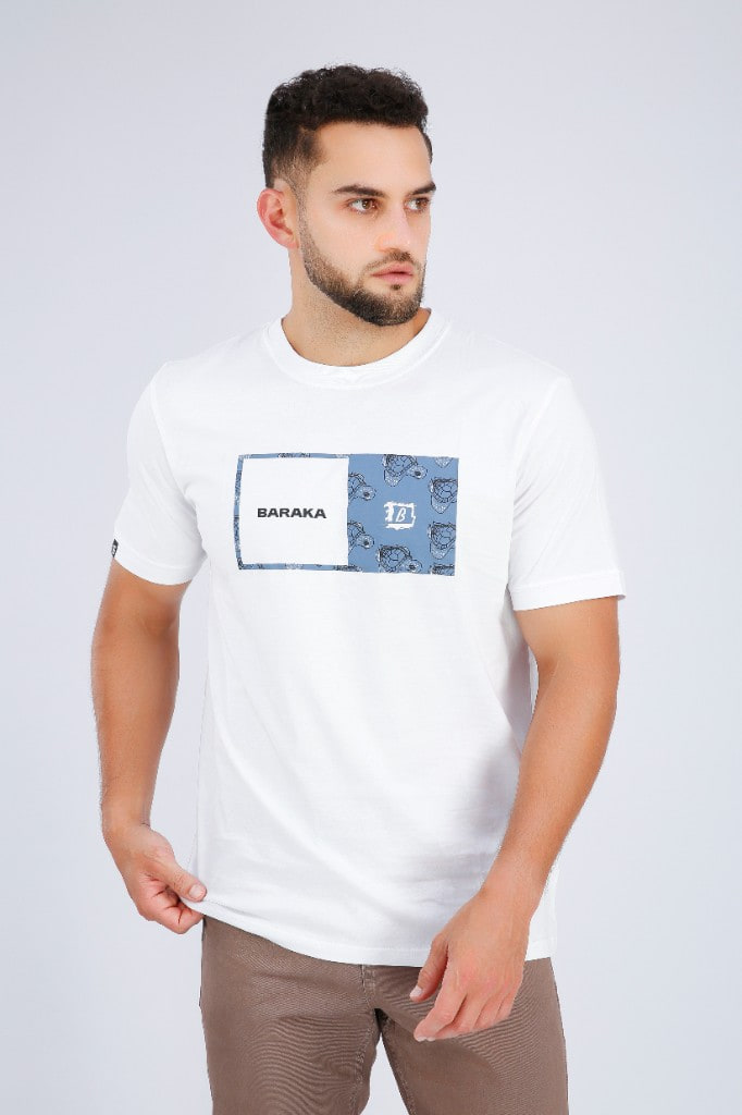 Polo Estampado Baraka Blanco