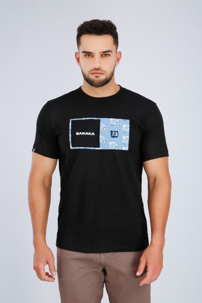 Polo Estampado Baraka Negro