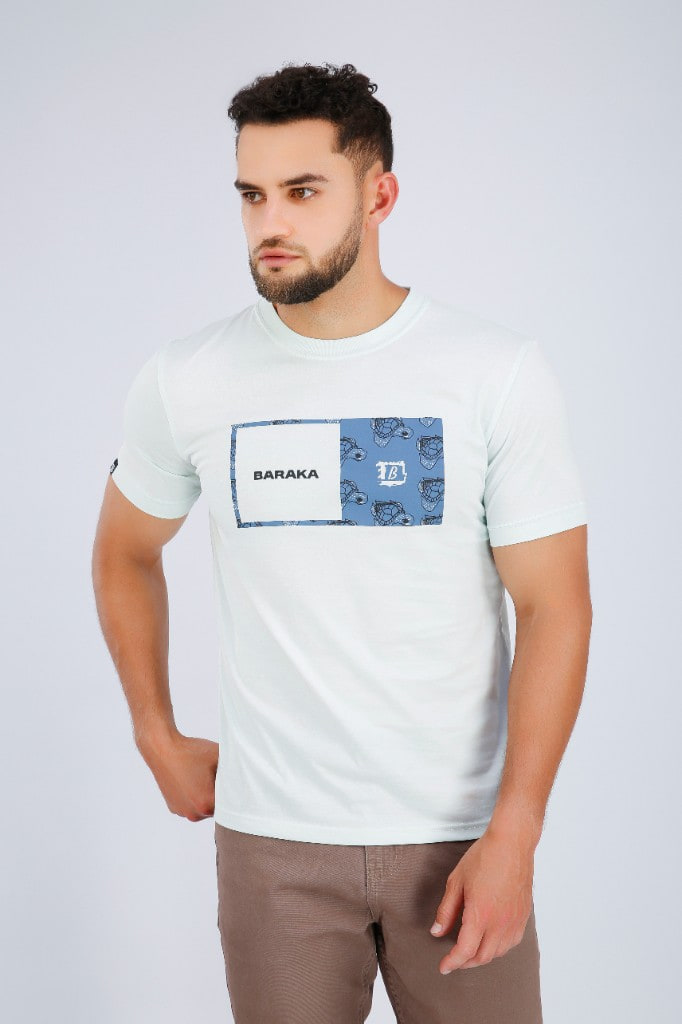 Polo Estampado Baraka Verde Agua