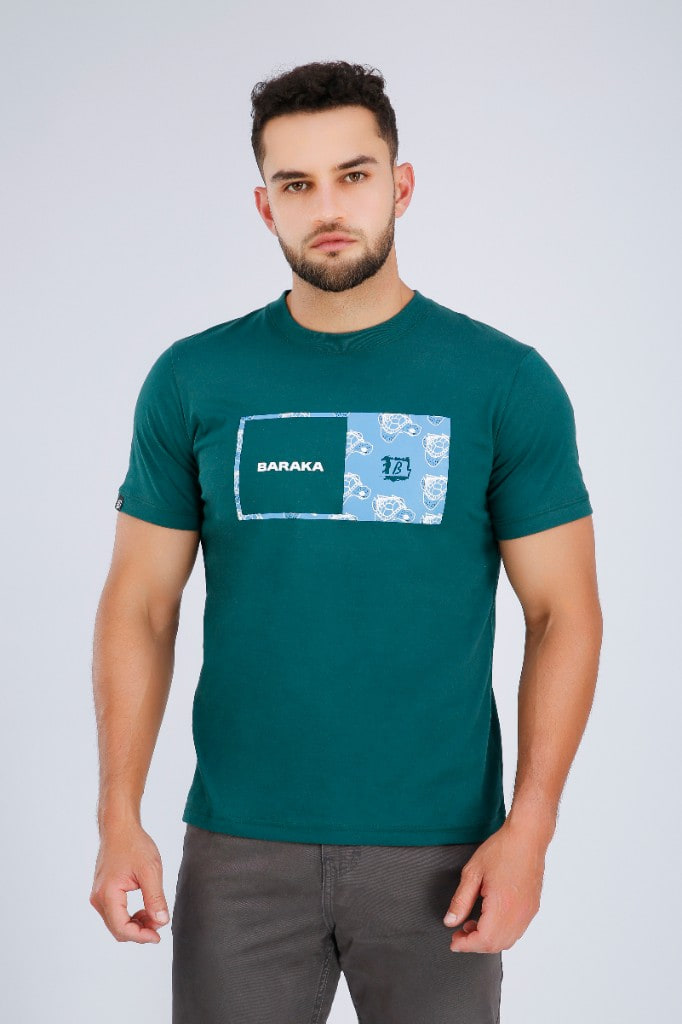 Polo Estampado Baraka Verde Pino