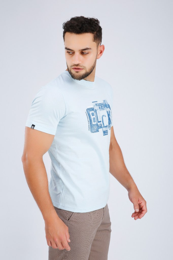 Miniatura 2 del producto Polo Estampado Block Celeste