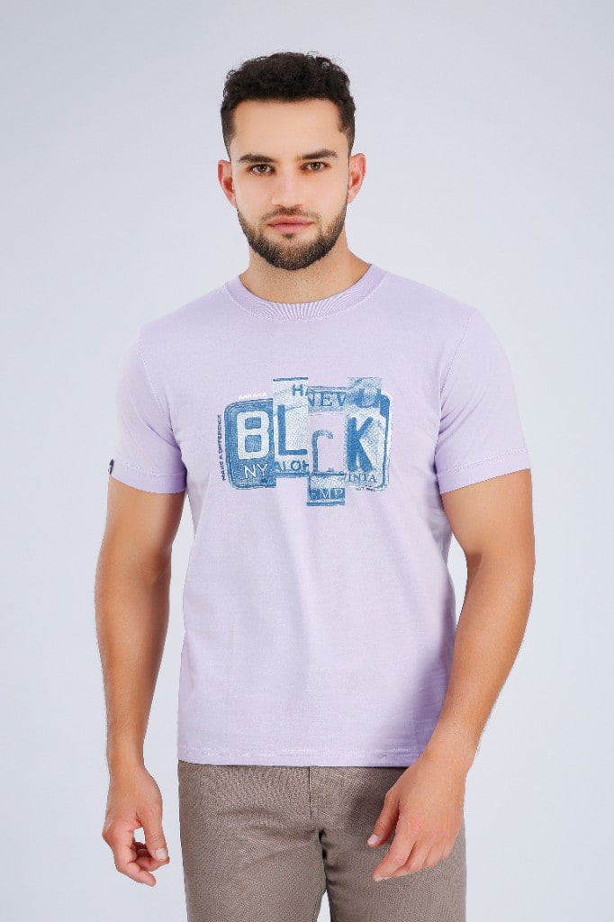 Polo Estampado Block Lavanda