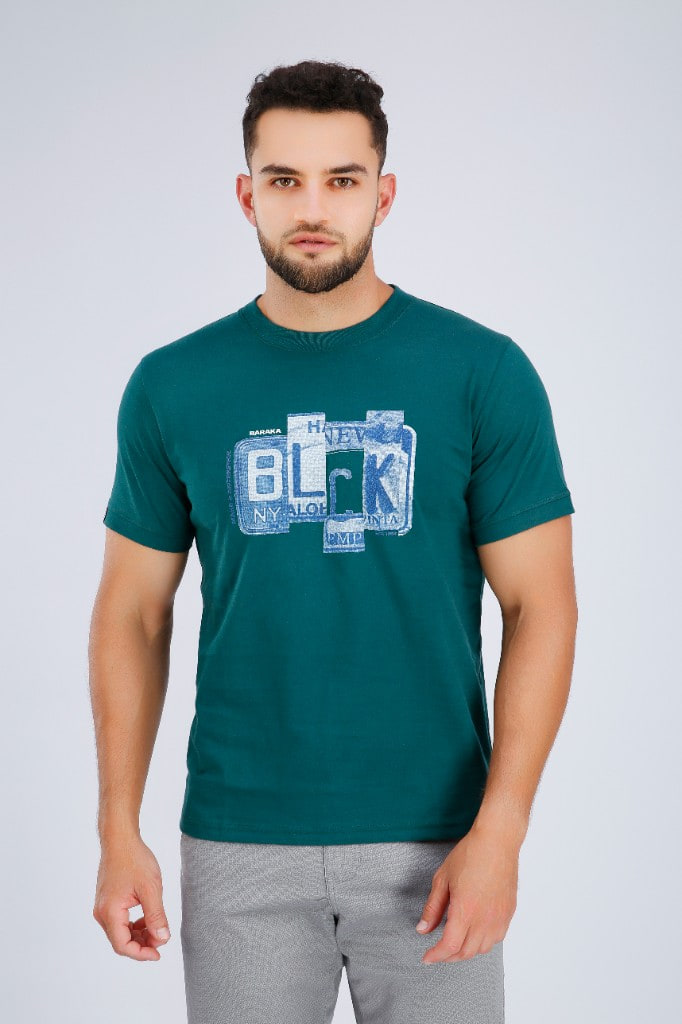 Polo Estampado Block Verde Pino