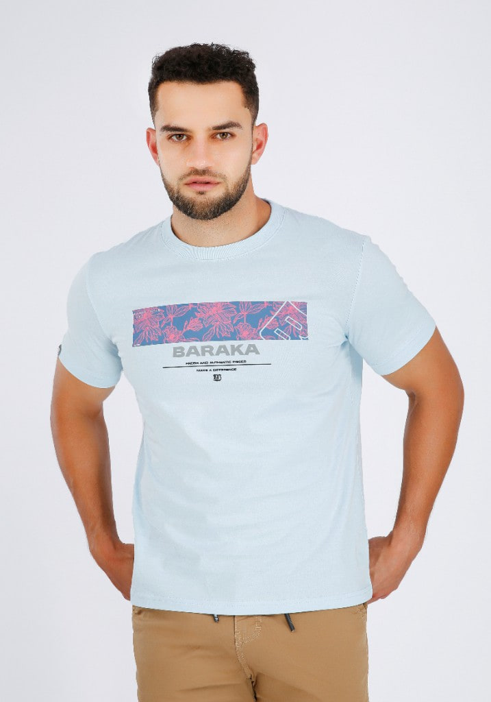 Polo Estampado Fresh Celeste