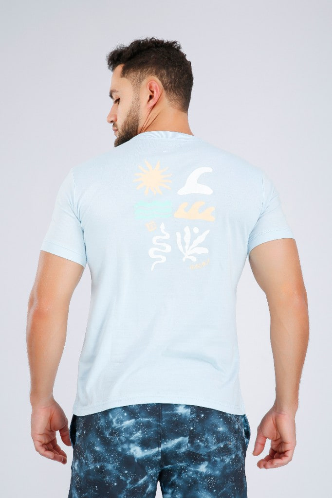 Polo Estampado Summer Celeste