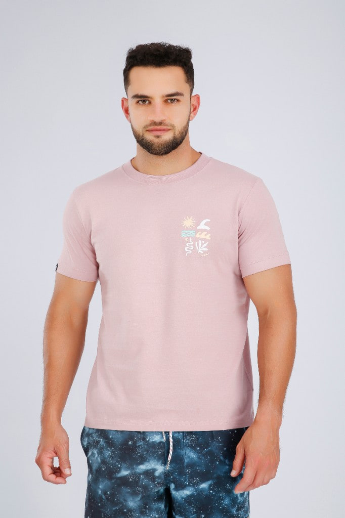 Polo Estampado Summer Palo Rosa