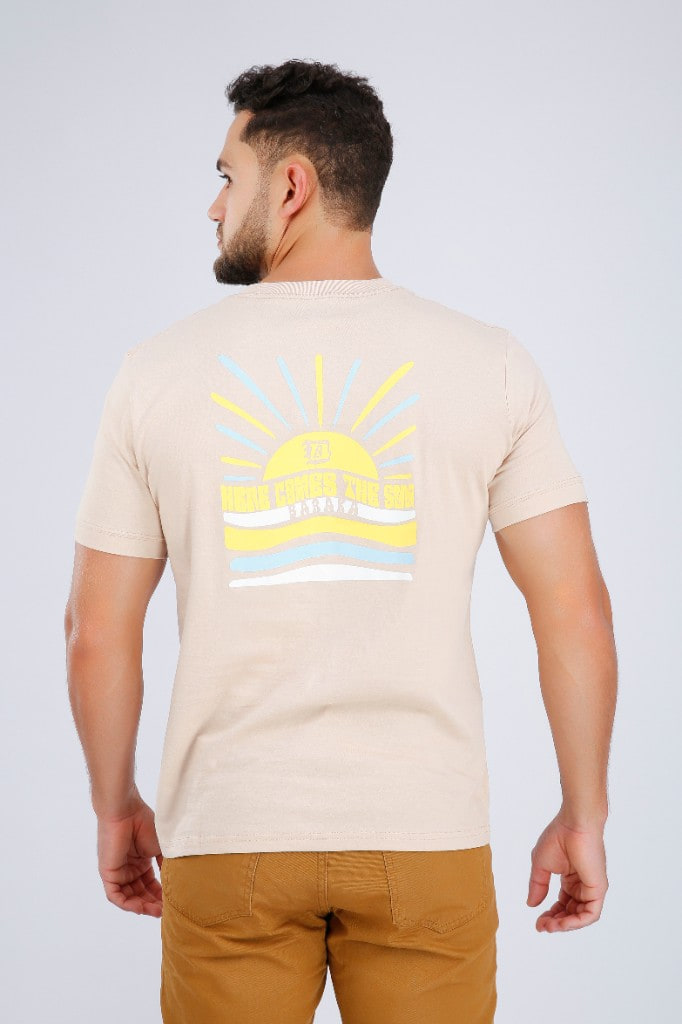 Polo Estampado Sunny Day Beige