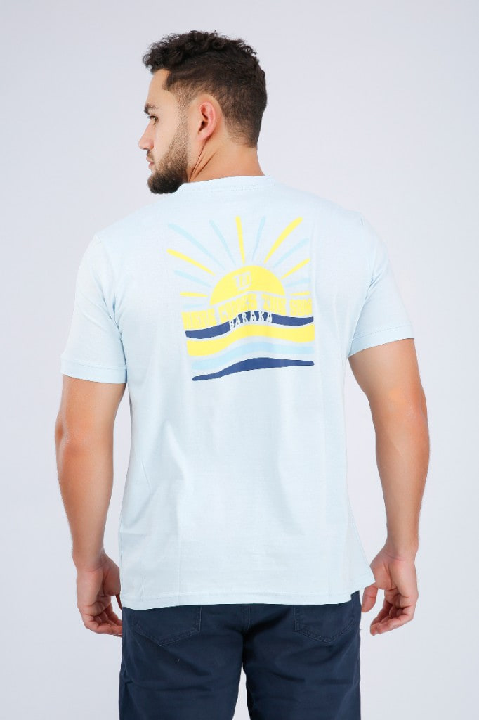 Polo Estampado Sunny Day Celeste