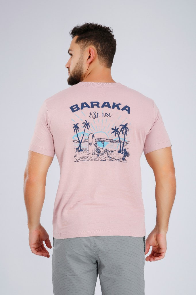 Polo Estampado Surf Palo Rosa