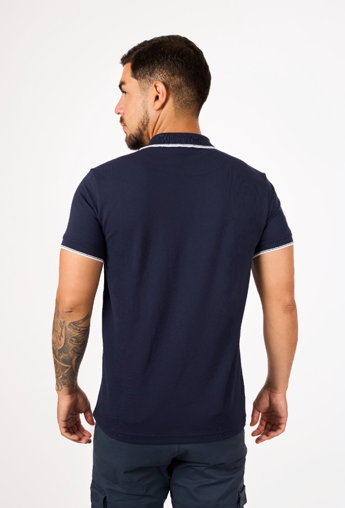 Miniatura 2 del producto Polo Camisero Piqué Azul