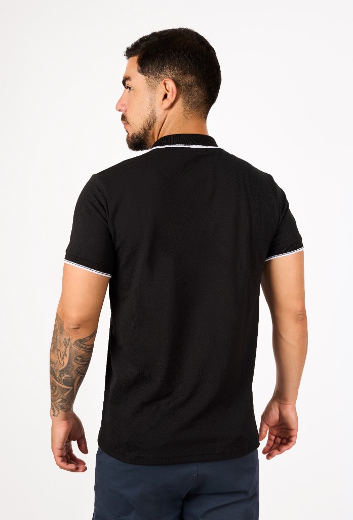 Miniatura 2 del producto Polo Camisero Piqué Negro