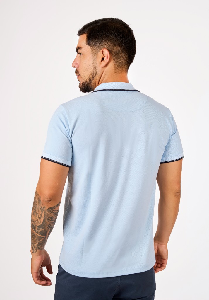 Miniatura 2 del producto Polo Camisero Piqué Celeste