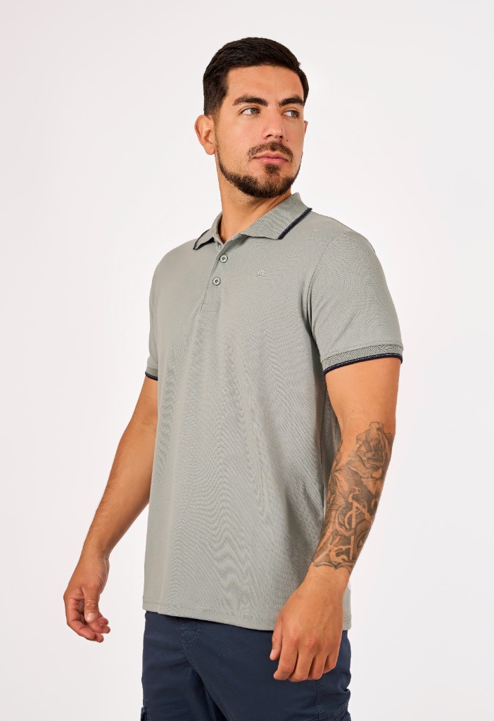 Miniatura 2 del producto Polo Camisero Wafer Verde Cemento
