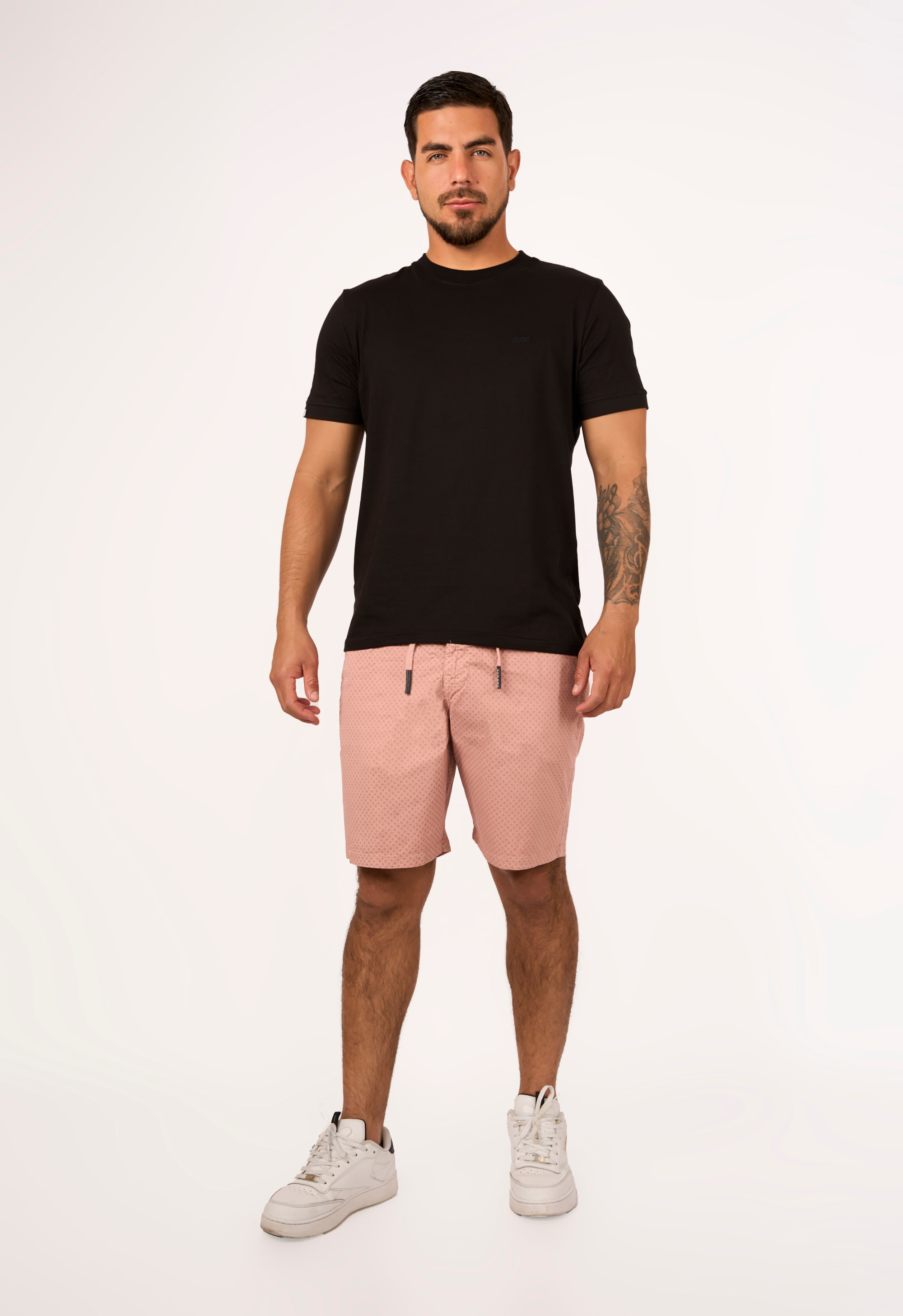 Short Estampado Rombo Palo Rosa